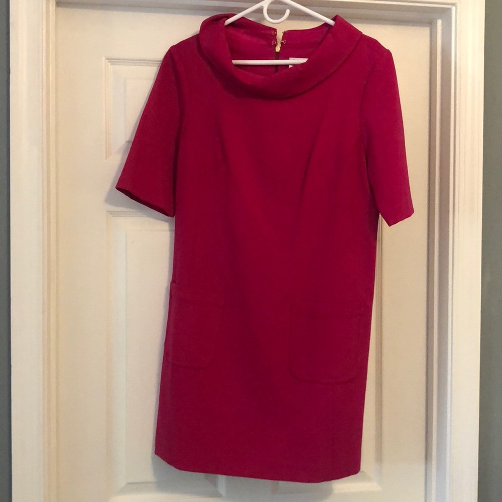 Trina Turk shift dark pink dress size 10 NWT